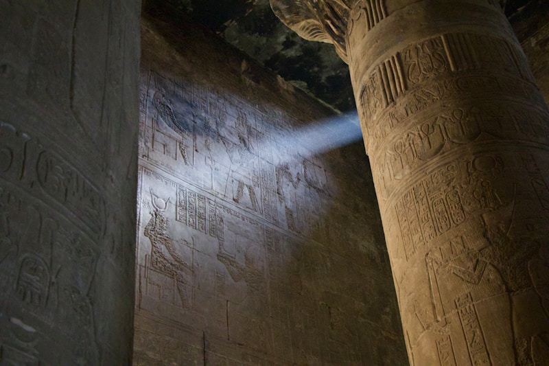 Ancient carved wall details for the Dendera and Abydos tour