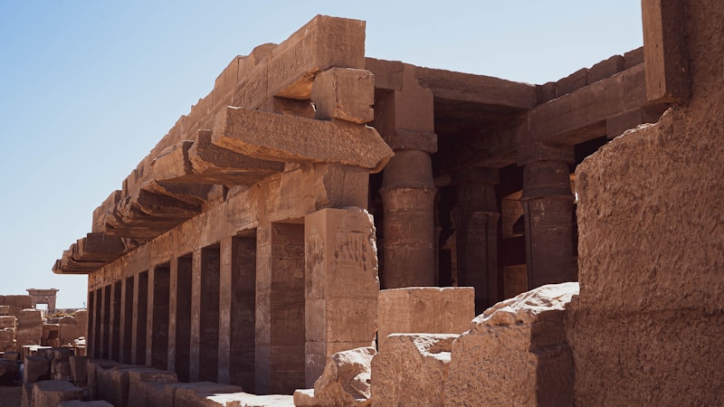 Columns inside Karnak Temple in Luxor