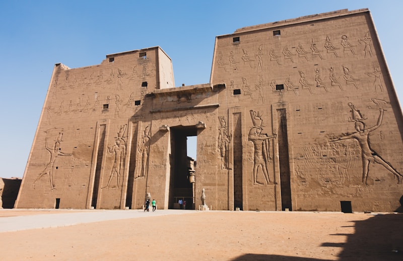 Temple facade in Edfu, Egypt